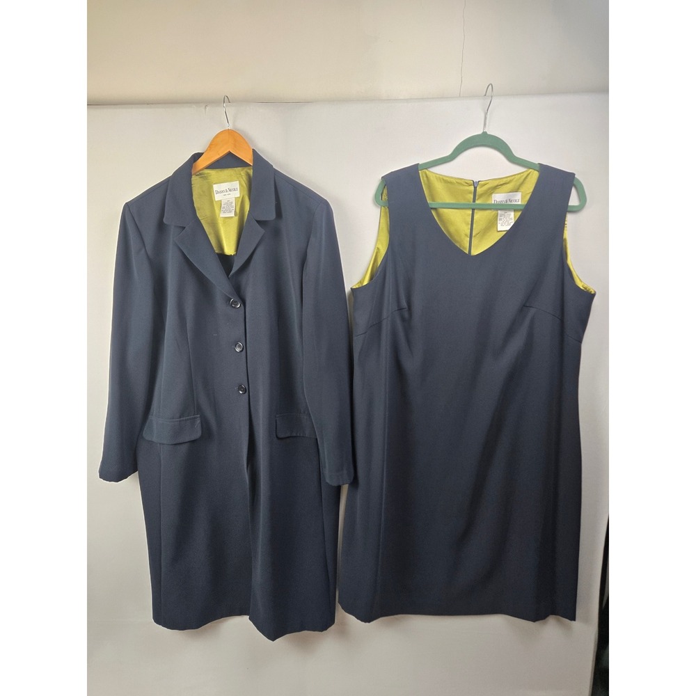 Danny & Nicole Dress Suit Set Plus 20W Navy Blue Professional Special Event